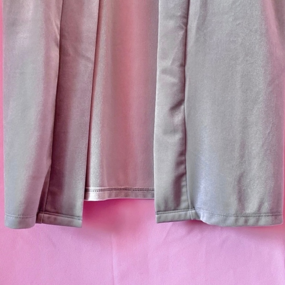Grey Velour Matching Set Longsleeve Cardigan Pant Bodysuit Silver Small Forever2 - Picture 5 of 12